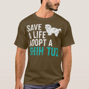 Camiseta Salve uma vida adota um escudo de salvamento de ca