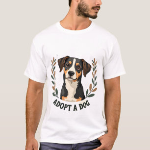 Camiseta Salve Uma Vida Adote um Cachorro Ilustração de Res