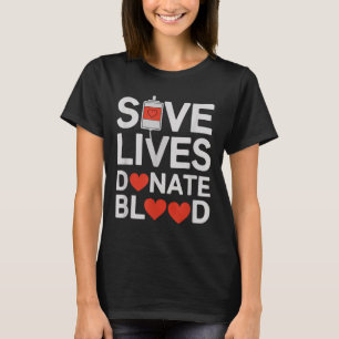 Camiseta Salve Vidas Doa Sangue Engraçado Dizendo Doação Sa