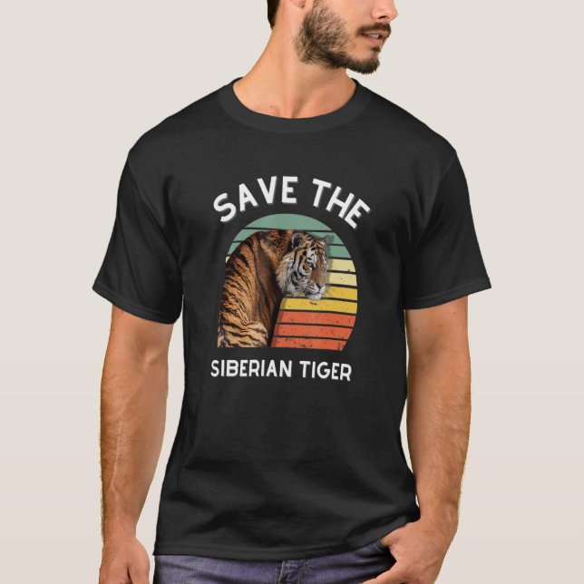 Camiseta Salvem Os Animais Safari Siberianos Mulheres Ki (Frente)