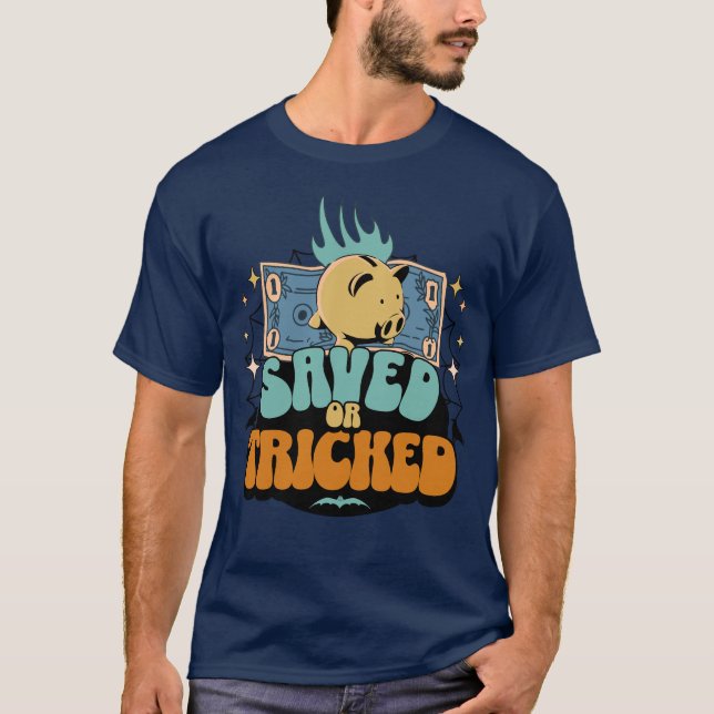 Camiseta Salvo ou Enganado com Piggy Bank (Frente)