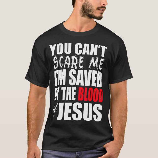 Camiseta Salvo Pelo Sangue De Jesus Cristão (Frente)