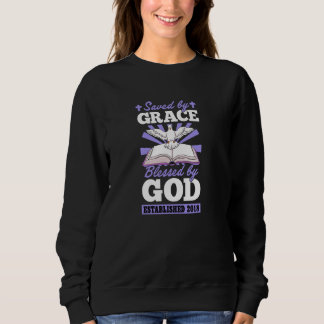 Camiseta Salvo Por Grace Abençoada Por Deus Estabeleceu O B
