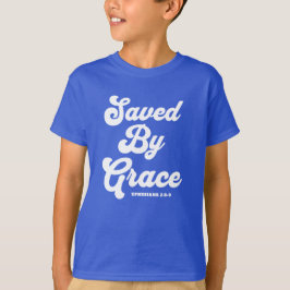 Camiseta Salvo por Grace Ephesianos 2:8-9 Escuro Básico