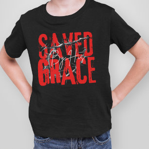 Camiseta Salvos Pela Graça - Deus Jesus Cristo Fé Rapazes