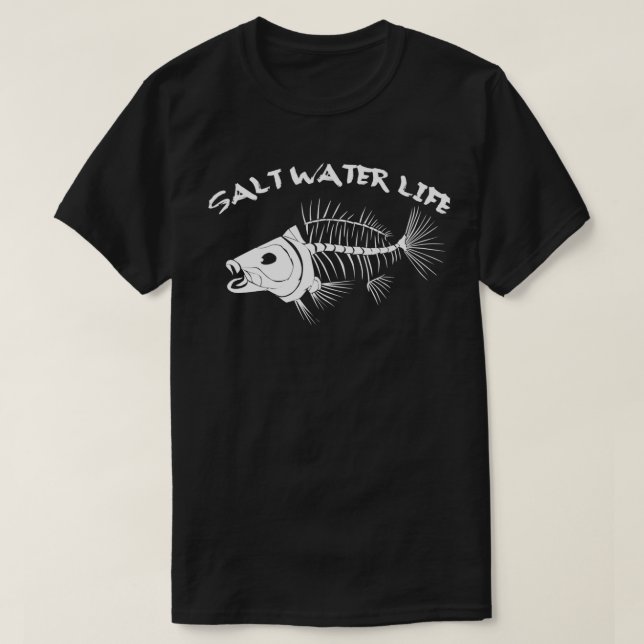 Camiseta Salzwasser Meer Salz Angeln Fisch Wasser Geschenk (Frente do Design)