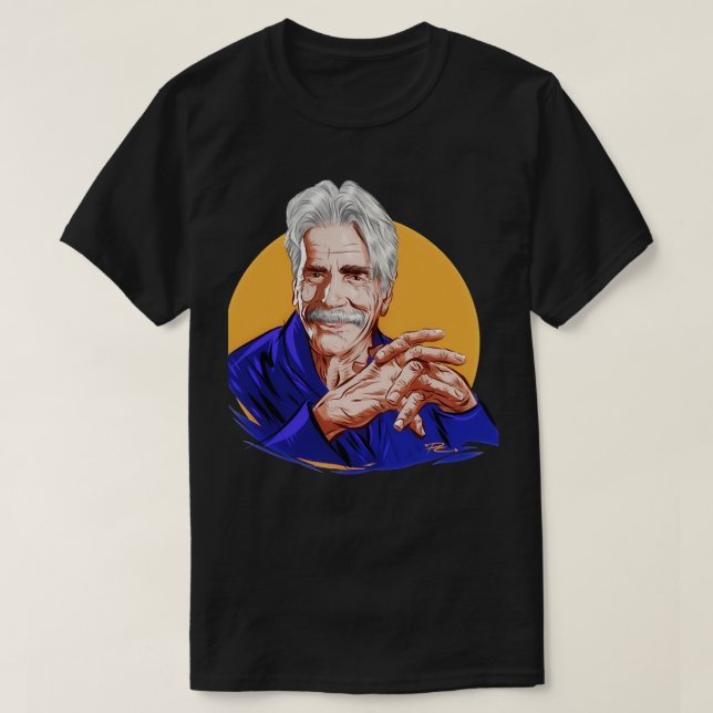 Camiseta Sam Elliott Uma ilustração (Frente do Design)