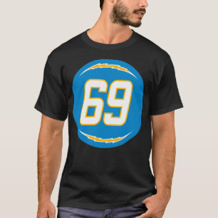 Camiseta Sam Tevi Número 69 Jersey Los Angeles Chargers Ins