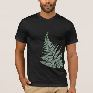 Camiseta Samambaia de prata de NZ, verde escuro