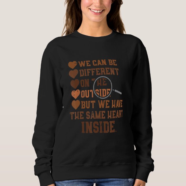 Camiseta Same Heart On The Inside Black History Month Melan (Frente)