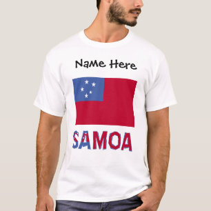 Camiseta Samoa e Sinalizador Samoano Personalizados