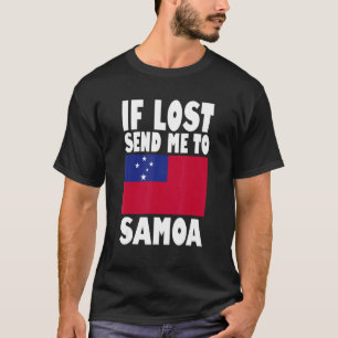 Camiseta Samoa Flag Design Se perdido me envie para Samoa