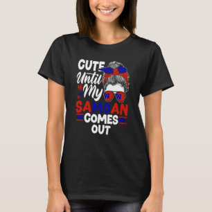 Camiseta Samoa Samoan Flag Cute até que meu Samoan chegue