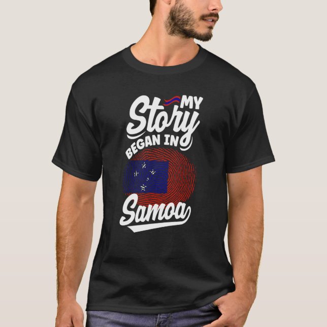 Camiseta Samoa Samoan Samoa Flag My Sotry Began In Samoa (Frente)
