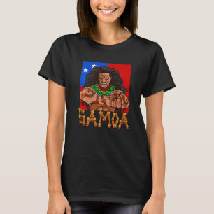 Camiseta Samoan Pride Polinésia Guerreira Samoa Flag Premiu