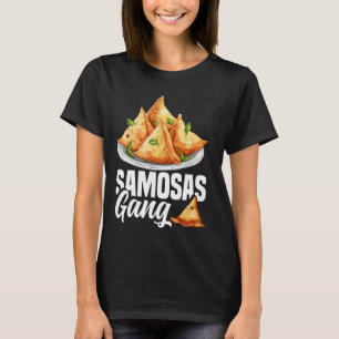 Camiseta Samosas Comida Samosa Culinária de Alimentos Veget