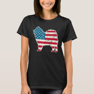 Camiseta Samoyed 4 De Julho Homens Mulheres EUA Bandeira Am