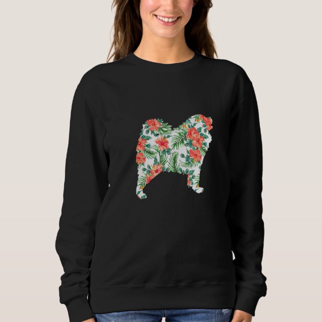 Camiseta Samoyed Aloha Hawaiian Dog (Frente)
