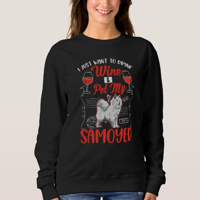Camiseta Samoyed And Wine (Frente)