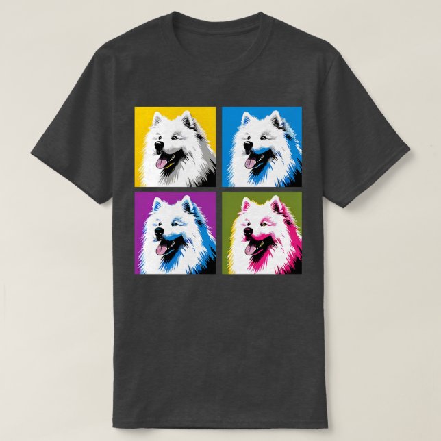 Camiseta Samoyed Art Dog Lover (Frente do Design)