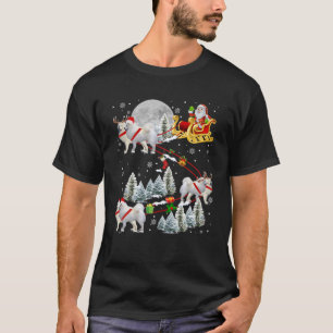 Camiseta Samoyed de Natal Trenó de Natal do Papai Noel Cach