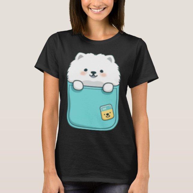 Camiseta Samoyed Dog in your Pocket Dog   1 (Frente)
