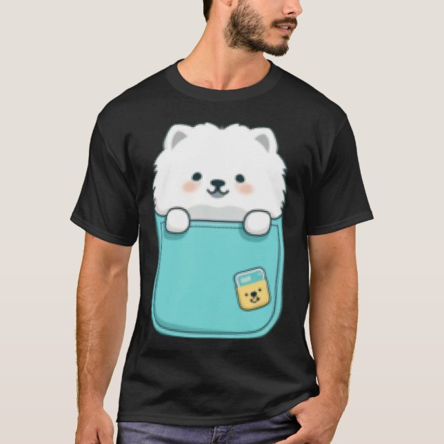 Camiseta Samoyed Dog in your Pocket Dog   1 (Frente)