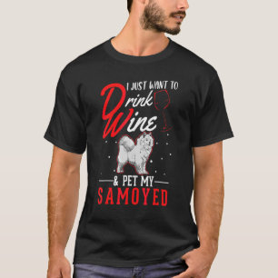 Camiseta Samoyed E Vinho
