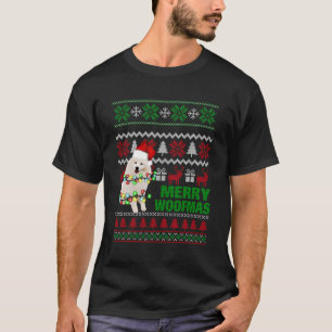 Camiseta Samoyed For Feliz Woofmas Feia Sweater