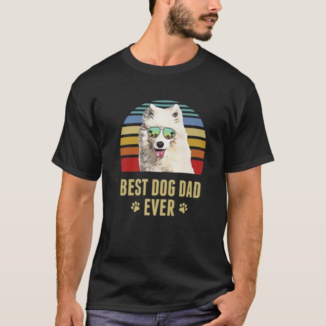 Camiseta Samoyed Melhor Pai de Cachorro de Todos os Tempos  (Frente)