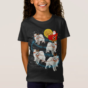 Camiseta Samoyed Reindeer Christmas Lights Pajama