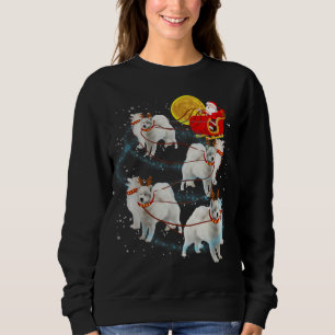 Camiseta Samoyed Reindeer Christmas Lights Pajama