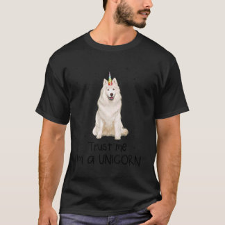 Camiseta Samoyed Trust Me Sou Um Cão Unicórnio