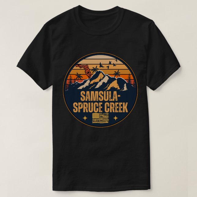 Camiseta Samsula-Spruce Creek, Flórida  (Frente do Design)