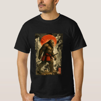 Camiseta Samurai Bigfoot Warrior Sasquatch Vintage Japanese