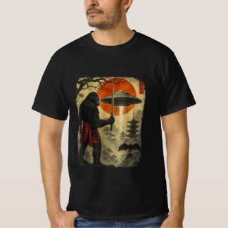 Camiseta Samurai Bigfoot Warrior Sasquatch Vintage Japanese