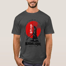 Camiseta Samurai Bushido Disciplina Sol Vermelho Japonês