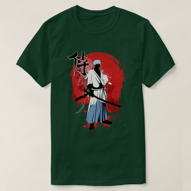 Camiseta Samurai Bushido Miyamoto Naginata Demon W (Frente do Design)