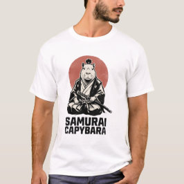 Camiseta Samurai Capivara Estética Japonesa Divertida Anime