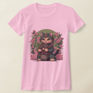 Camiseta Samurai Cat Cute Cat Ninja