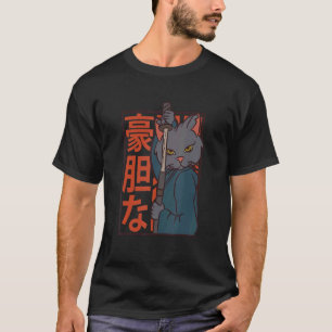 Camiseta Samurai Cat Gatinho Guerreiro Japonês