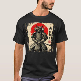 Camiseta Samurai Cat gato japonês gato guerreiro japonês Ja