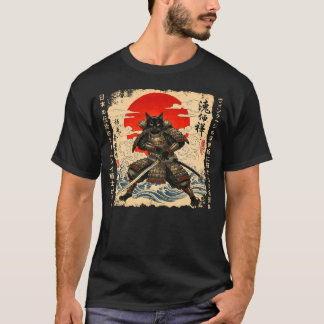 Camiseta Samurai Cat gato japonês gato guerreiro japonês Ja