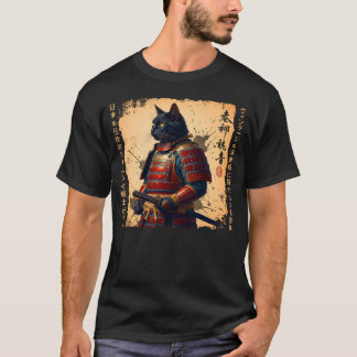 Camiseta Samurai Cat gato japonês gato guerreiro japonês Ja