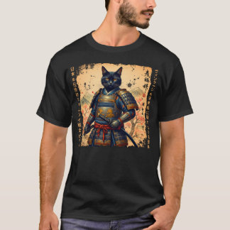 Camiseta Samurai Cat gato japonês gato guerreiro japonês Ja