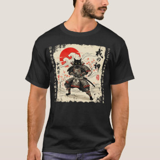 Camiseta Samurai Cat gato japonês gato guerreiro japonês Ja