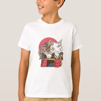 Camiseta Samurai Cat - Gato Vaporwave