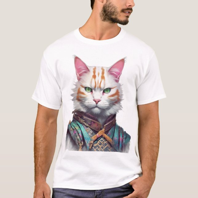 Camiseta Samurai Cat Guardian (Frente)