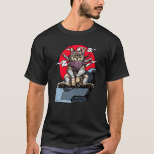 Camiseta Samurai Cat. Katana - Guerreiro Ninja Espada Vi