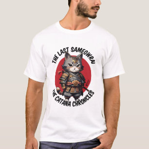 Camiseta Samurai Cat Men White